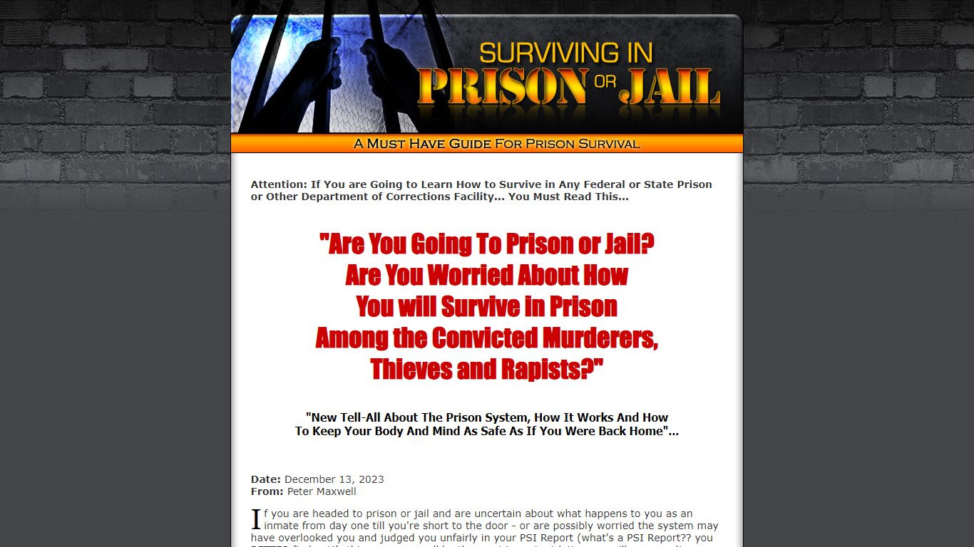 Survive Prison | A Guide on How To Survive in Federal Prison, State ...